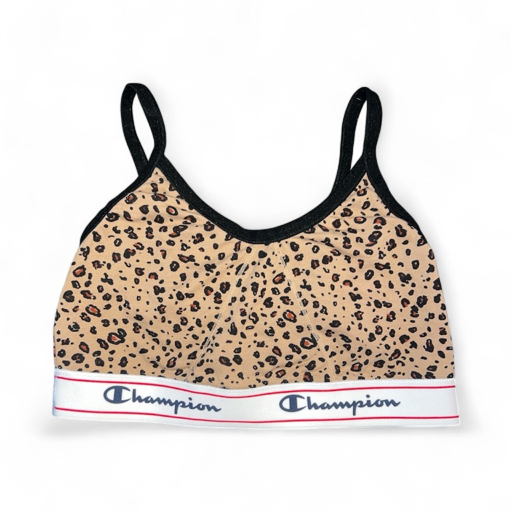 Champion Tan and Black Leopard Print Bra